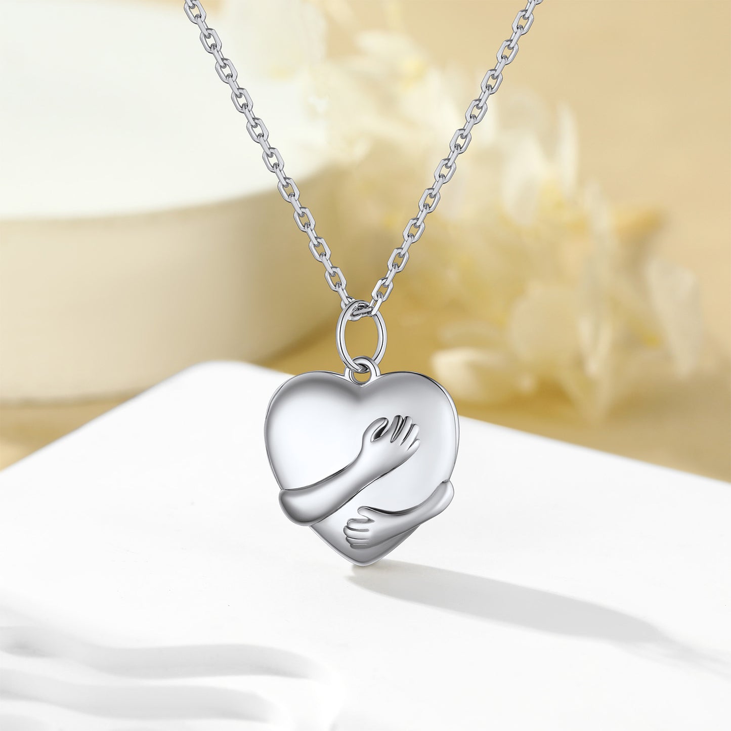 Custom4U Silver Plated Customized Picture Heart Locket Necklace 