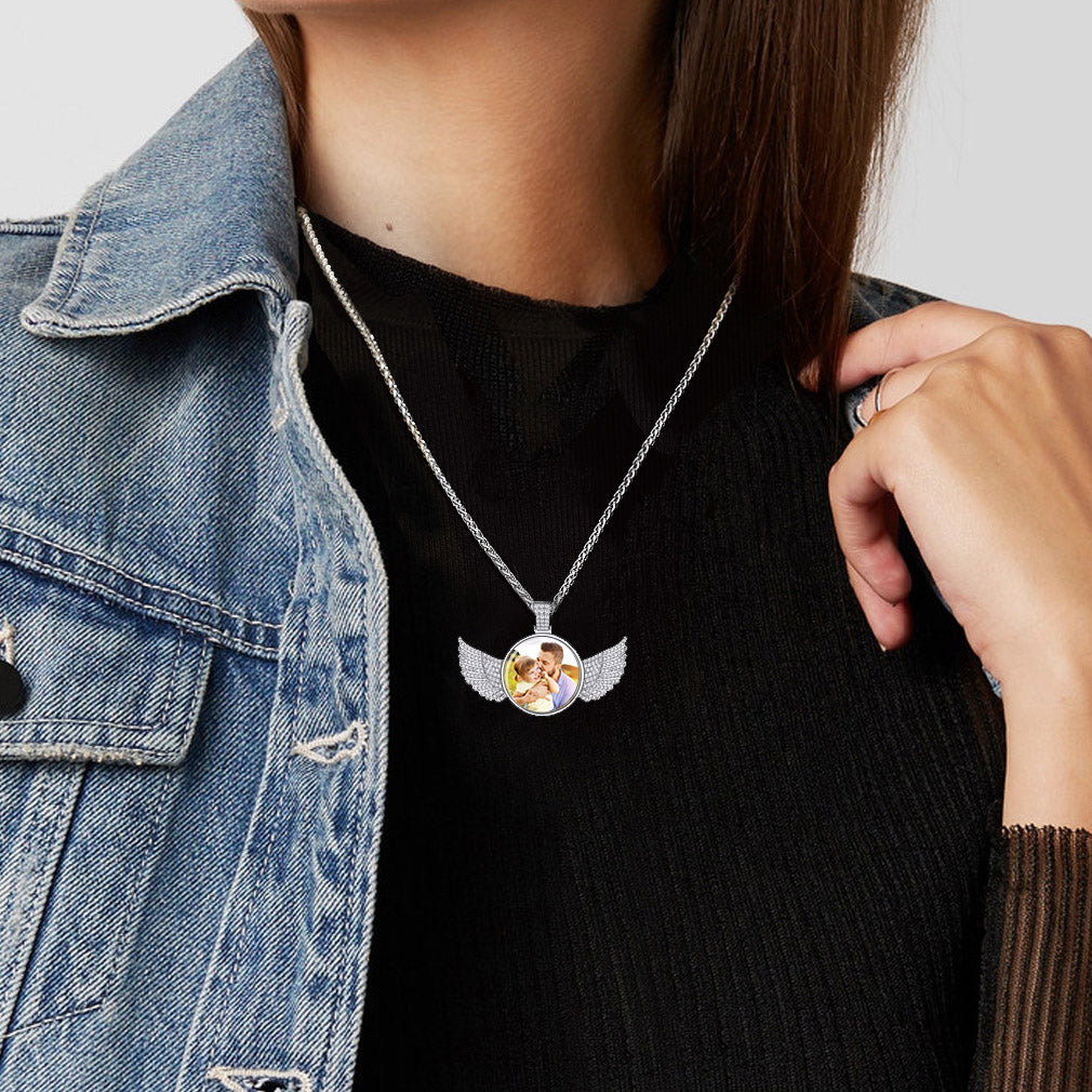 Custom4U Customized Angel Wings Necklace