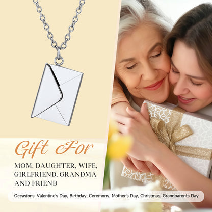 Custom4U Personalized Love Letter Envelope Locket Necklace