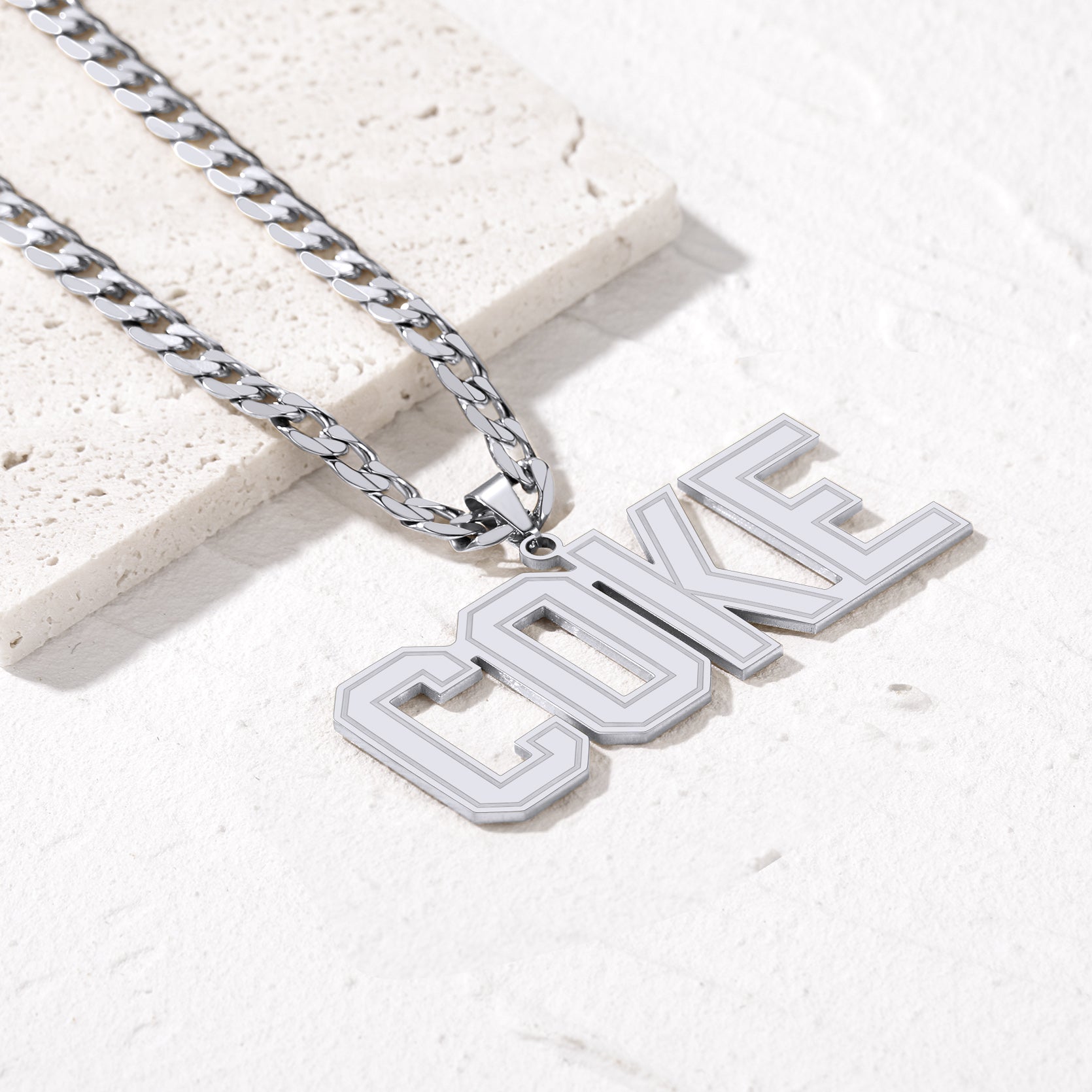 Custom4U-Personalized-Name-Cuban Necklace-Steel