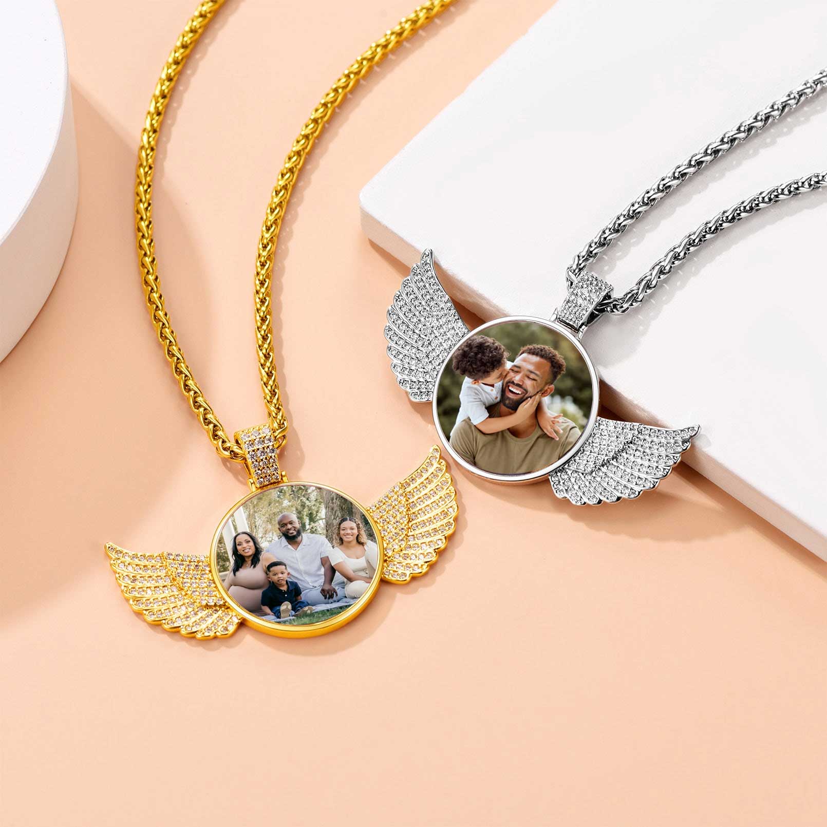 Angel Wing Photo Necklaces