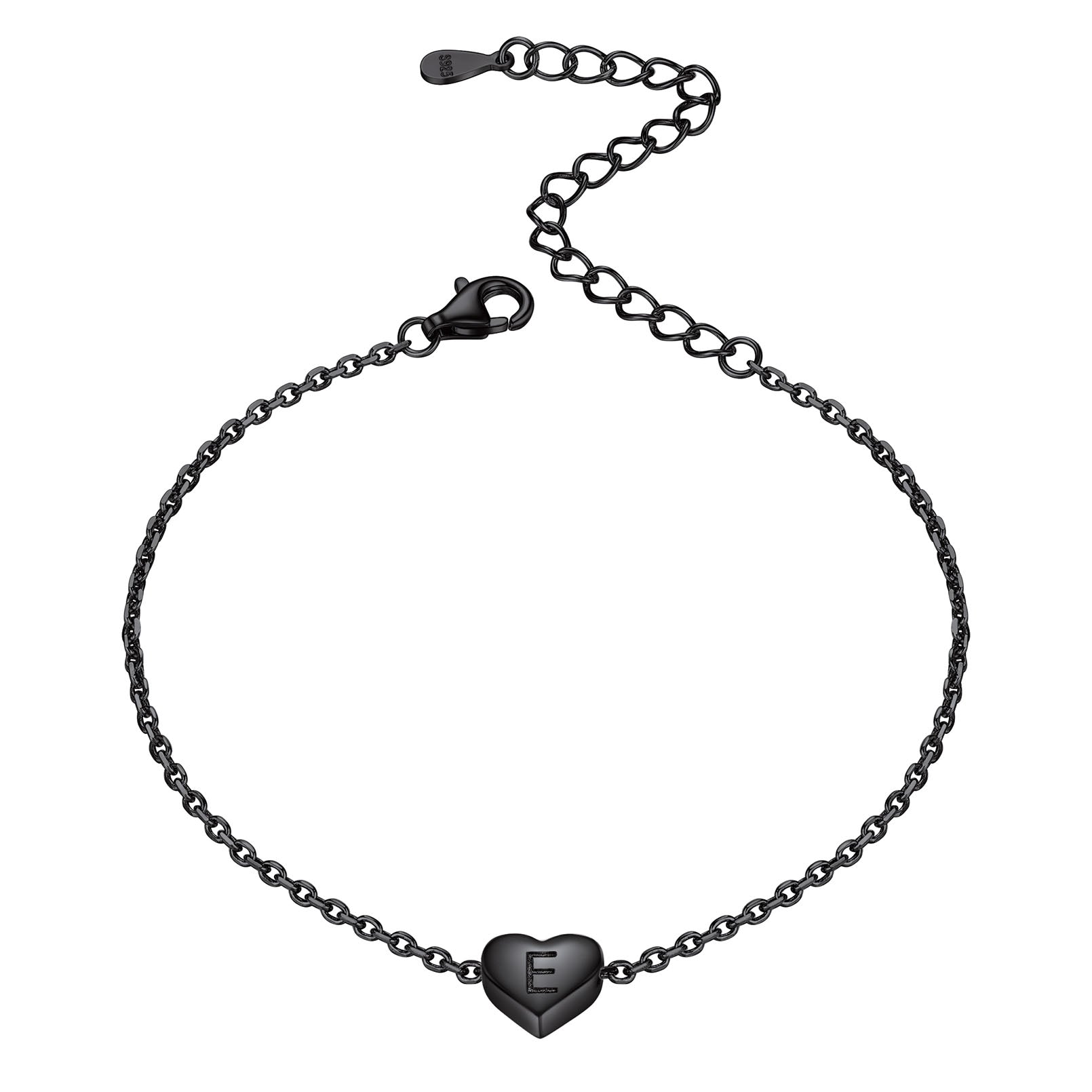 Black Letter E Bracelet