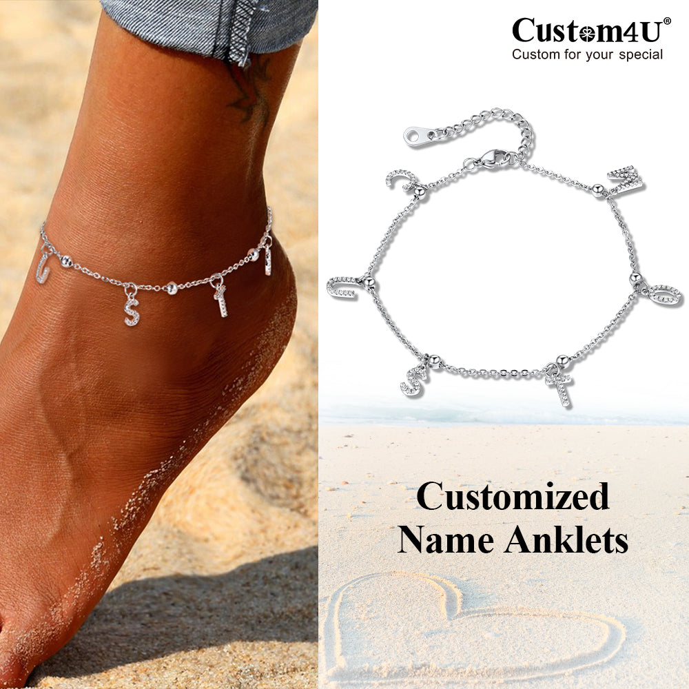 Custom Initial Anklet