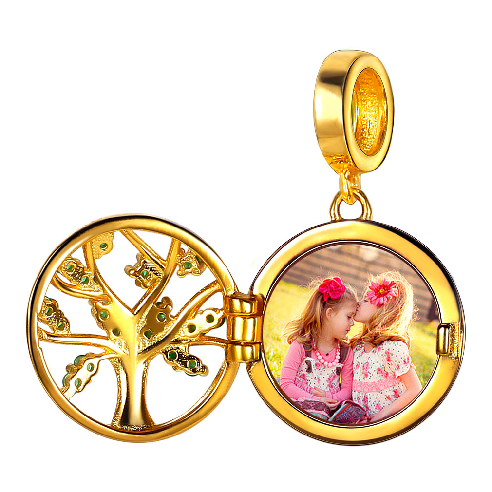 Custom4U Tree of Life Locket Charm  with pictures