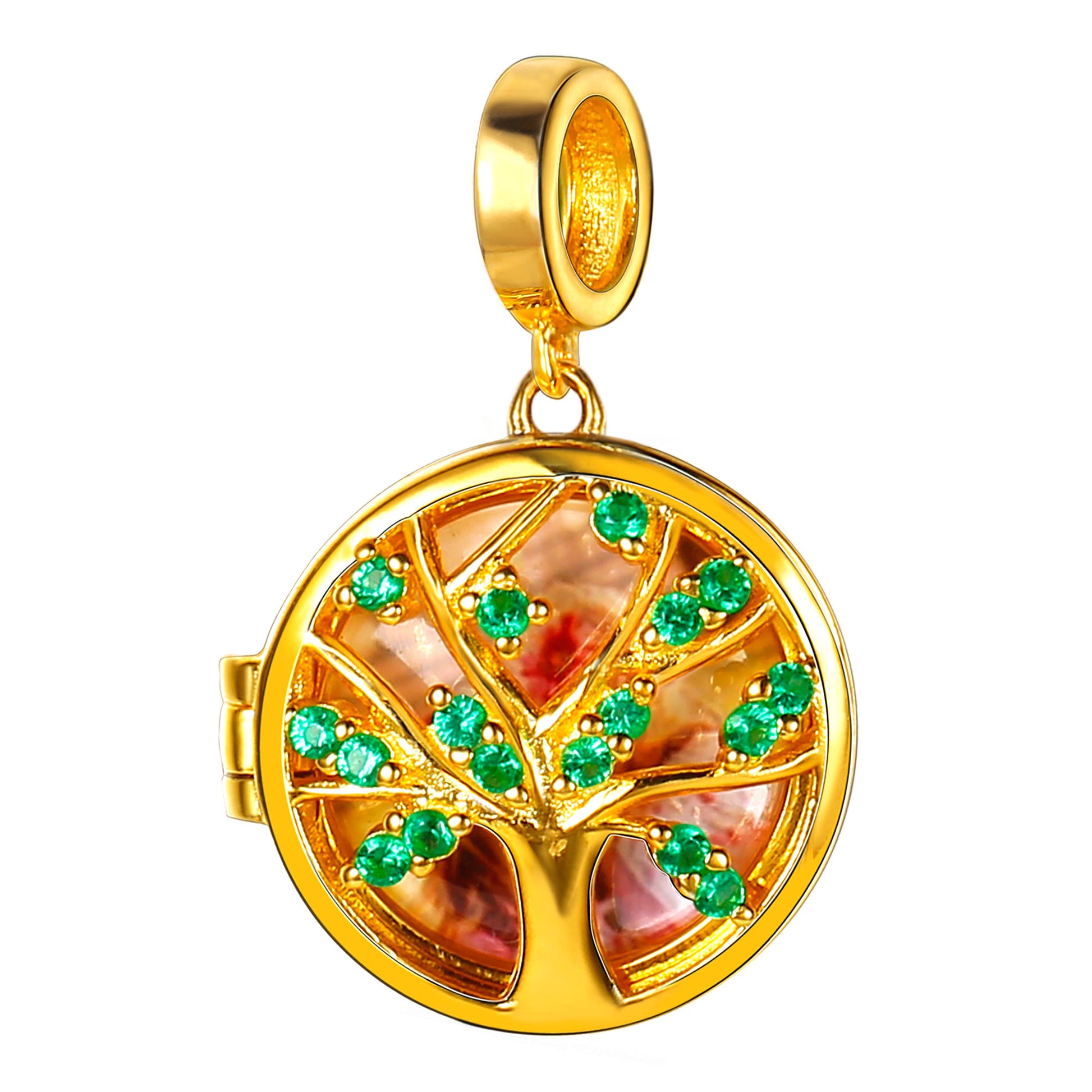 Custom4U Tree of Life Locket Charm Accessory-Gold Plated