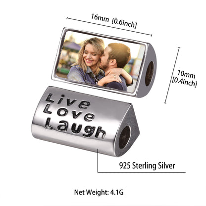 Silver Custom4U Photo Charms for Bracelets for Women