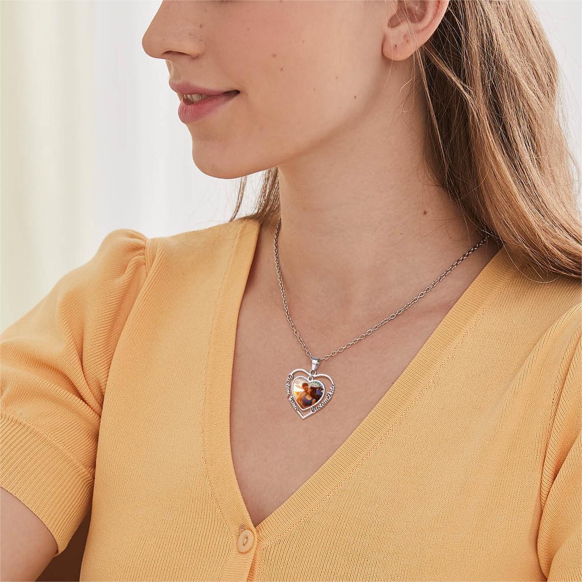 Custom4U Personalized Heart Necklace