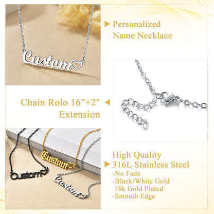 Custom4U Personalized Name Necklaces