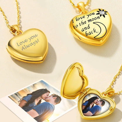 Custom4U Locket Necklace with Pictures 