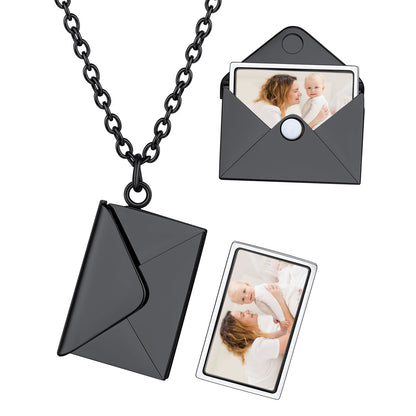 Custom4U Personalized Love Letter Envelope Locket Necklace