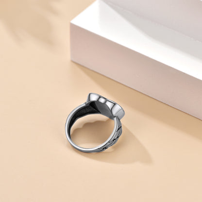 Custom4U Personalized Heart-Shaped Photo Rings for Women