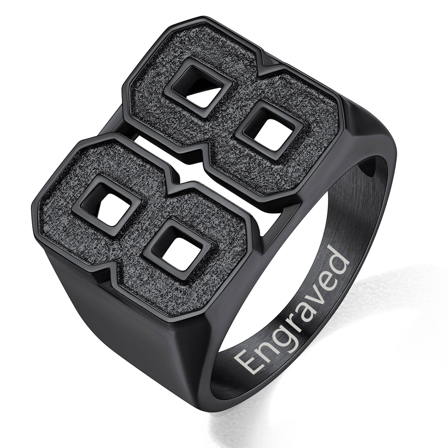 Custom4U Personalized 3D Priniting Number Signet Ring