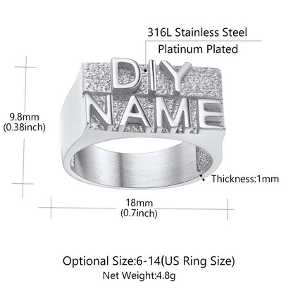 Custom4U Personalized Name Engraved Rings-Dimension figure size 2