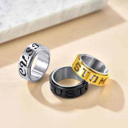 Custom4U Personalized Name Spinner Anti-stress Ring 9mm