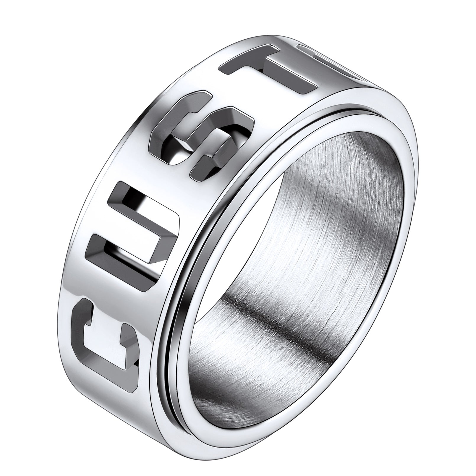 Custom4U Steel 9mm Spinner Anti-stress Ring