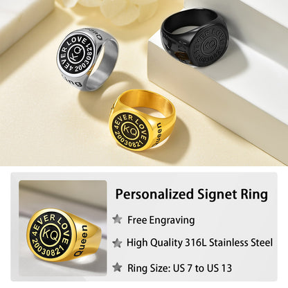 Custom4U Engraved-Signet-Rings