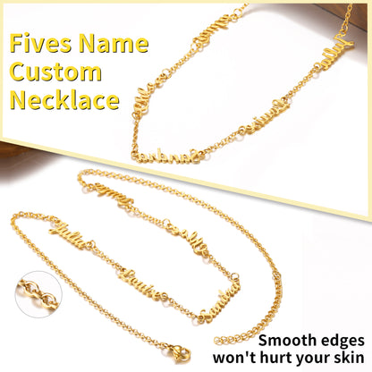 Custom4U Personalized Name Choker Necklace with 1-5 Names