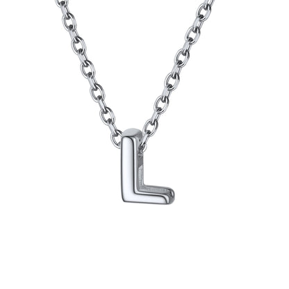 Custom4U Sterling Silver Initial Necklace For Women