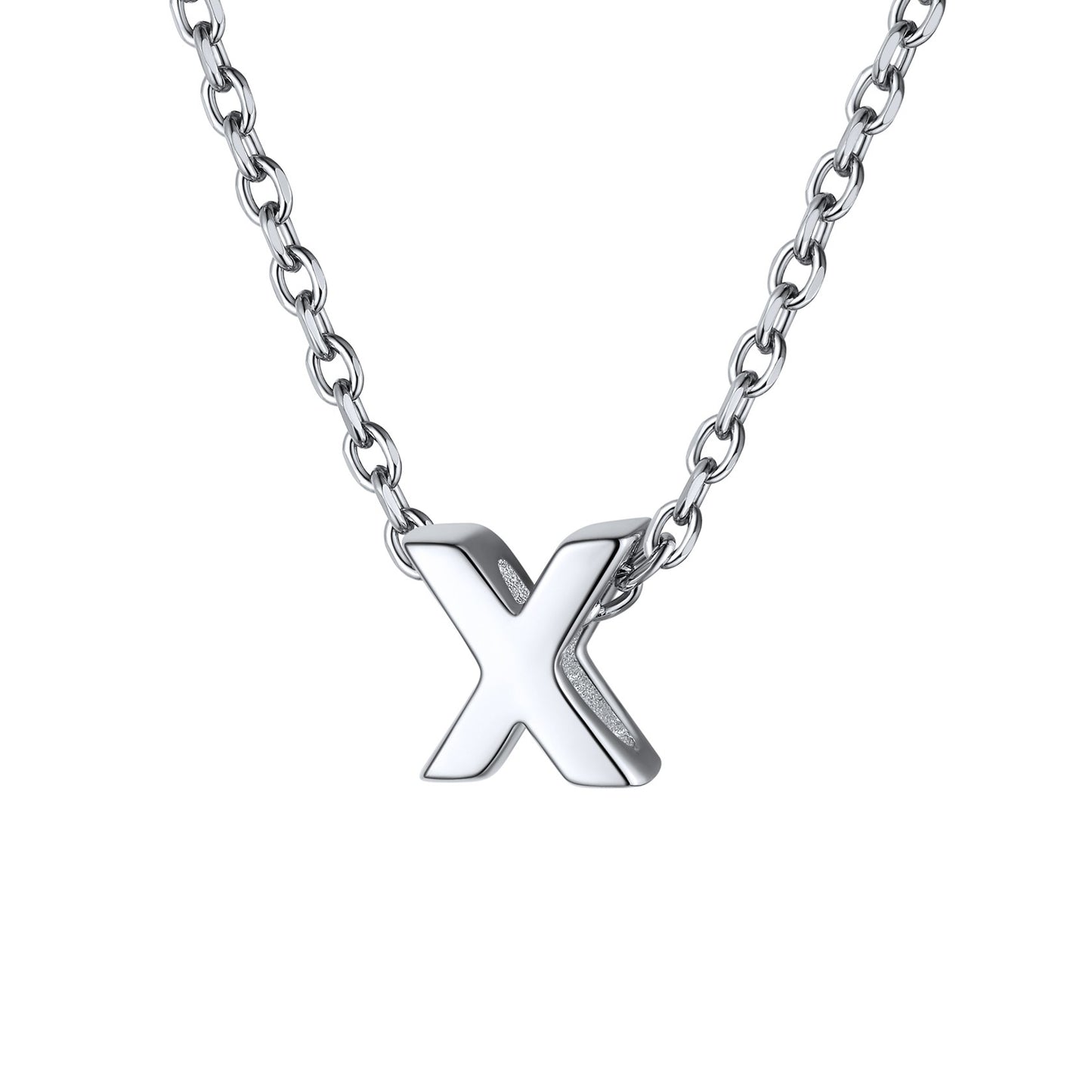 Custom4U Sterling Silver Initial Necklace For Women