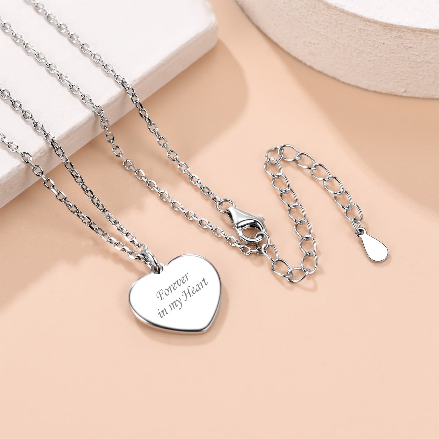 Custom4U  Heart Disc Necklace