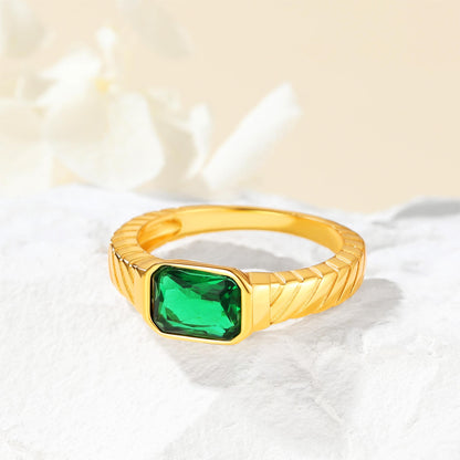 Custom4U Birthstone Ring Gold