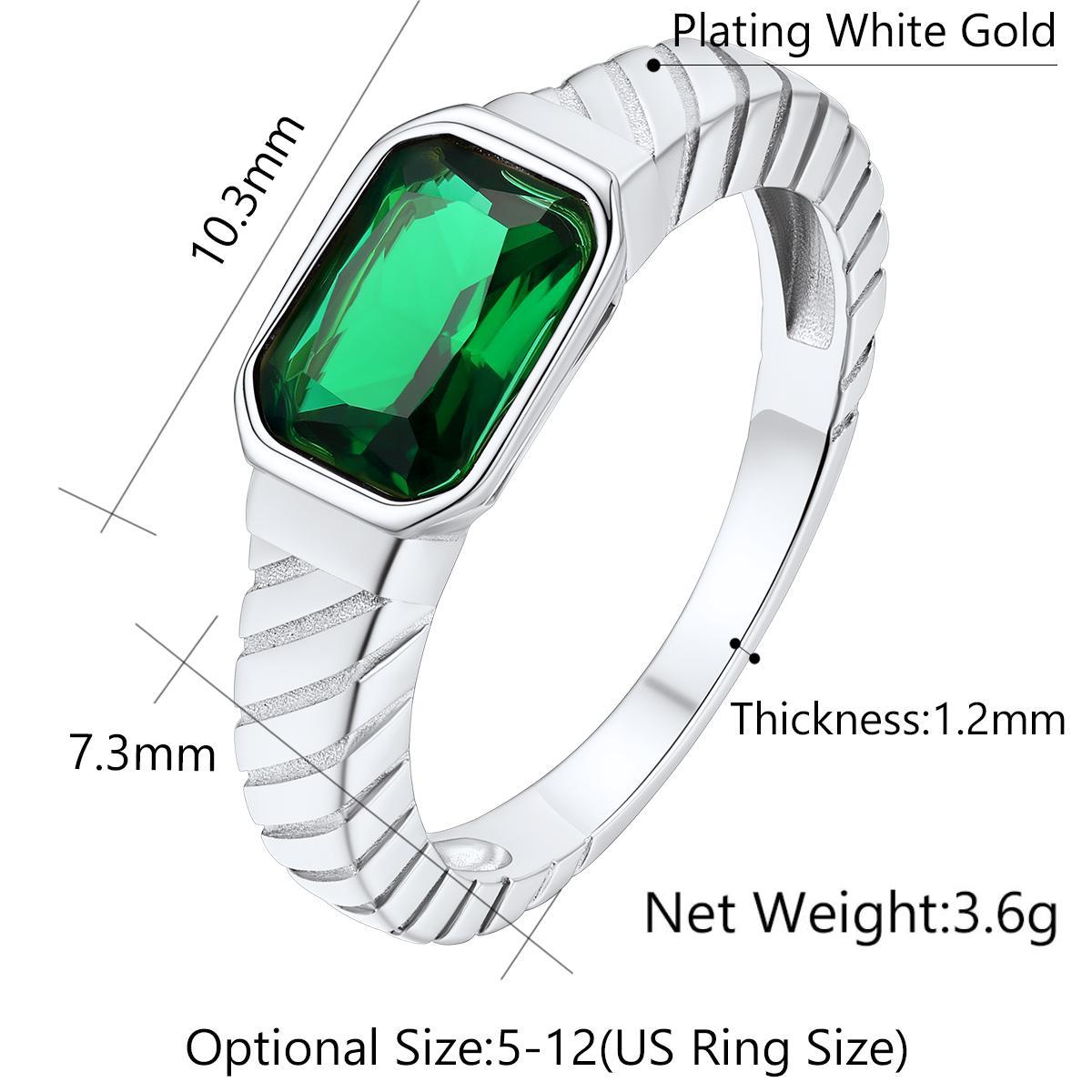 Custom4U Birthstone Ring Size