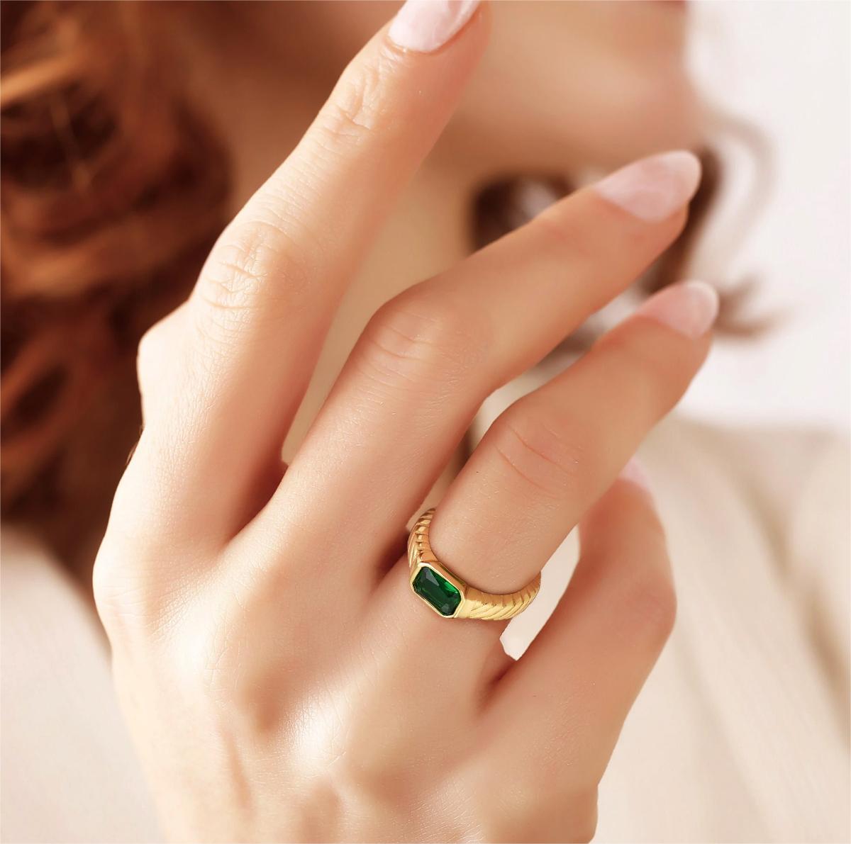 Custom4U Birthstone Ring for Women
