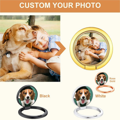 Custom4U Cell Phone Ring Holder with Photo