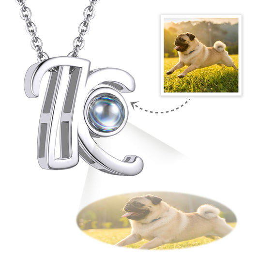 Custom4U Custom Initial Projective Photo Necklaces for Pet Lover