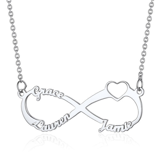 Custom4U Custom Infinity Name Necklace 1-4 Names