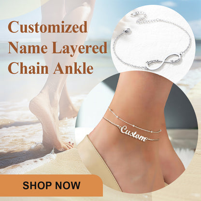 Custom4U Customized Name Anklet