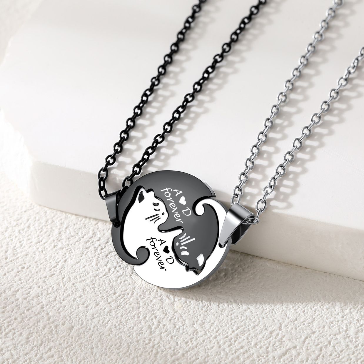Custom4U Engraving Cat Necklace