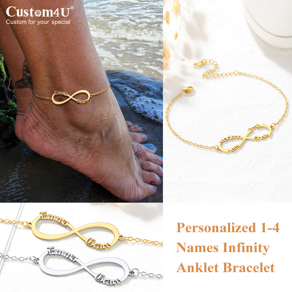 Custom4U Infinity Anklet Bracelet