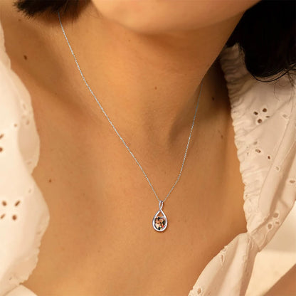 Custom4U Infinity Heart Photo Necklace