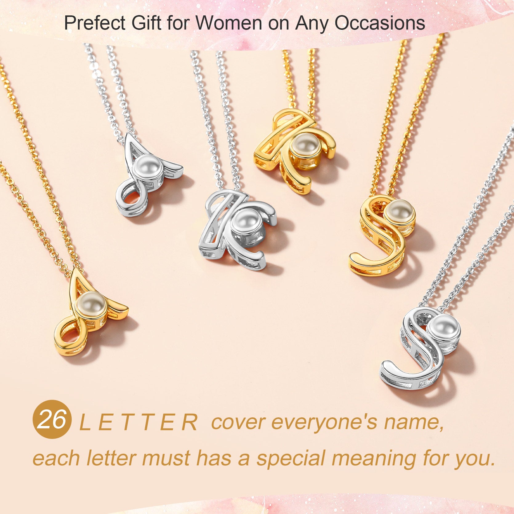 Custom4U Initial Projection Necklace