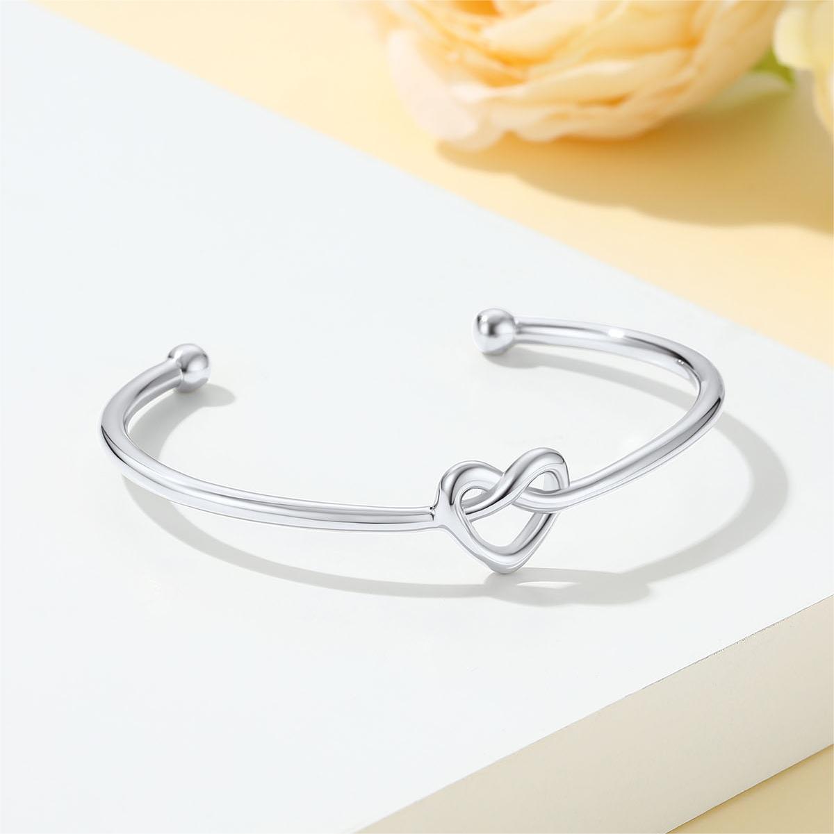 Custom4U Love Knot Cuff Bracelet