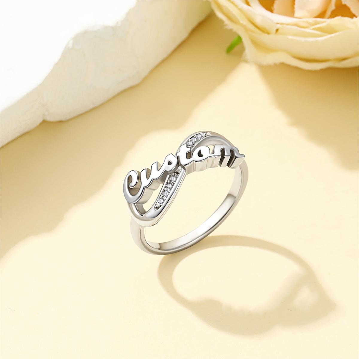 Custom4U Names  Infinity Ring for Women