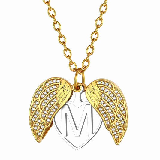Custom4U Personalized Heart Locket Necklace Gold