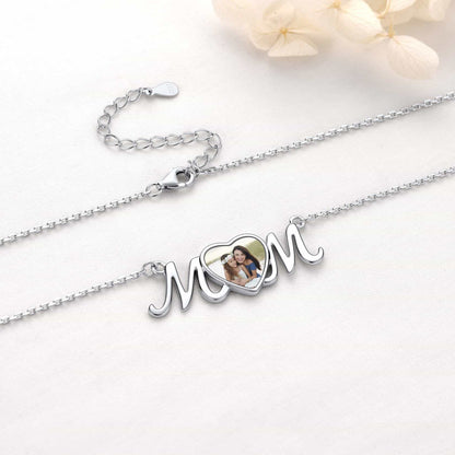 Custom4U Personalized Mom Photo Necklace