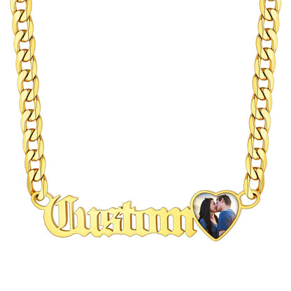 Custom4U Personalized Name Cuban Necklace Gold Plated