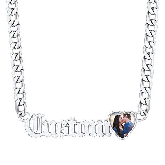 Custom4U Personalized Name Cuban Necklace Steel