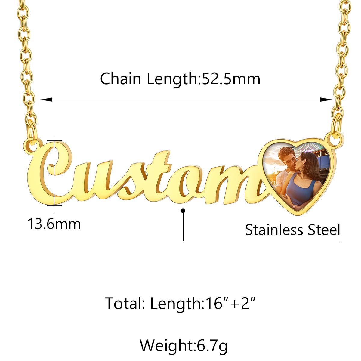 Custom4U Personalized Name Necklace Size