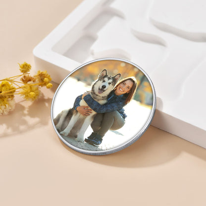 Custom4U Personalized Photo Text Coin Silver