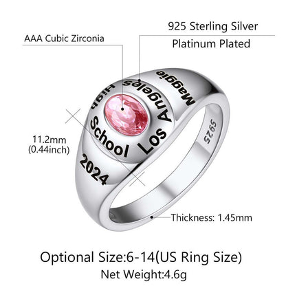 Custom4U Personalized Signet Ring Size