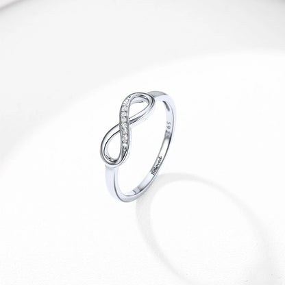 Custom4U Personalized Sterling Silver Infinity Promise Ring for Women