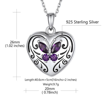 Custom4U Personalized Sterling Silver Locket Photo Necklace Size