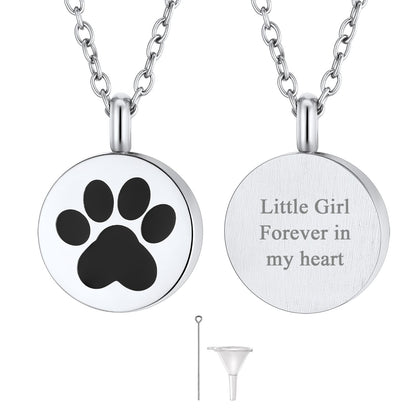 Custom4U Pet Ashes Necklace Steel