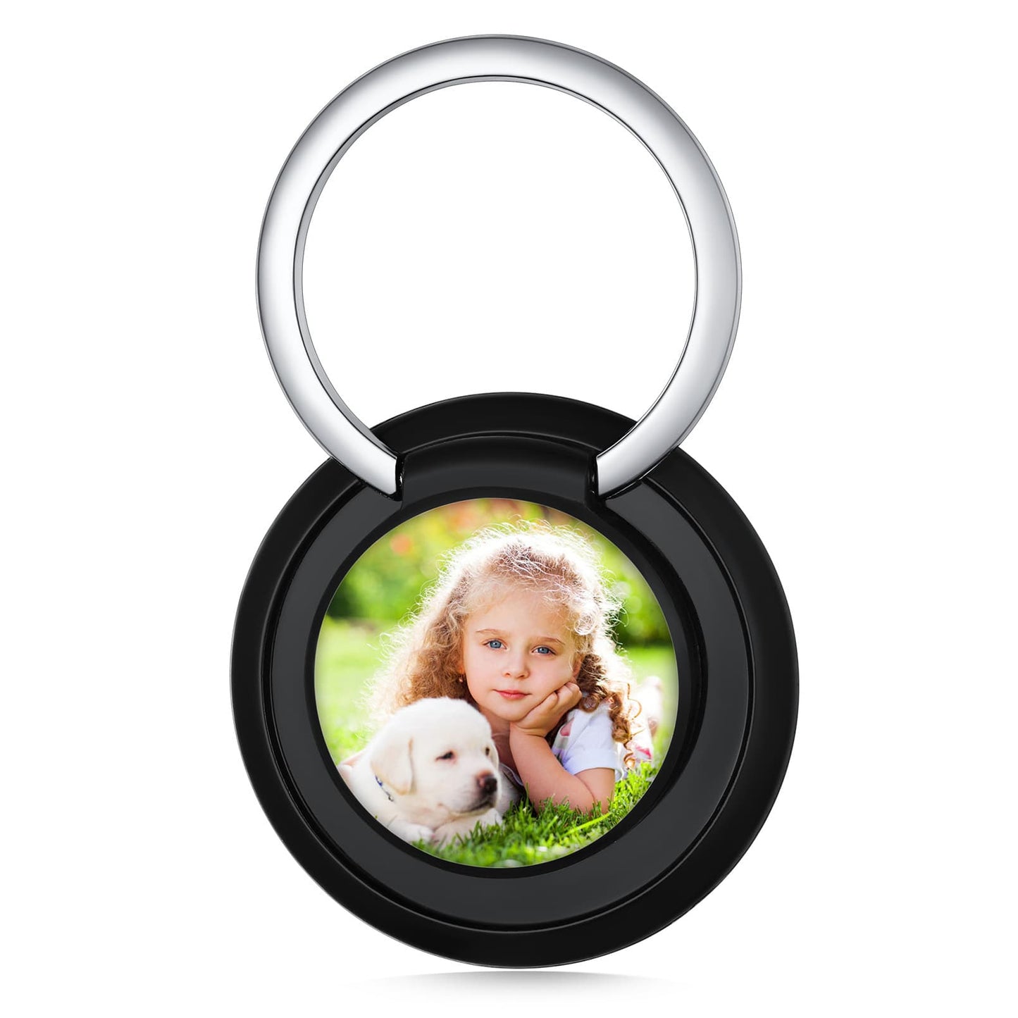  Custom4U  Phone  Ring  Holder  with  Picture  Black