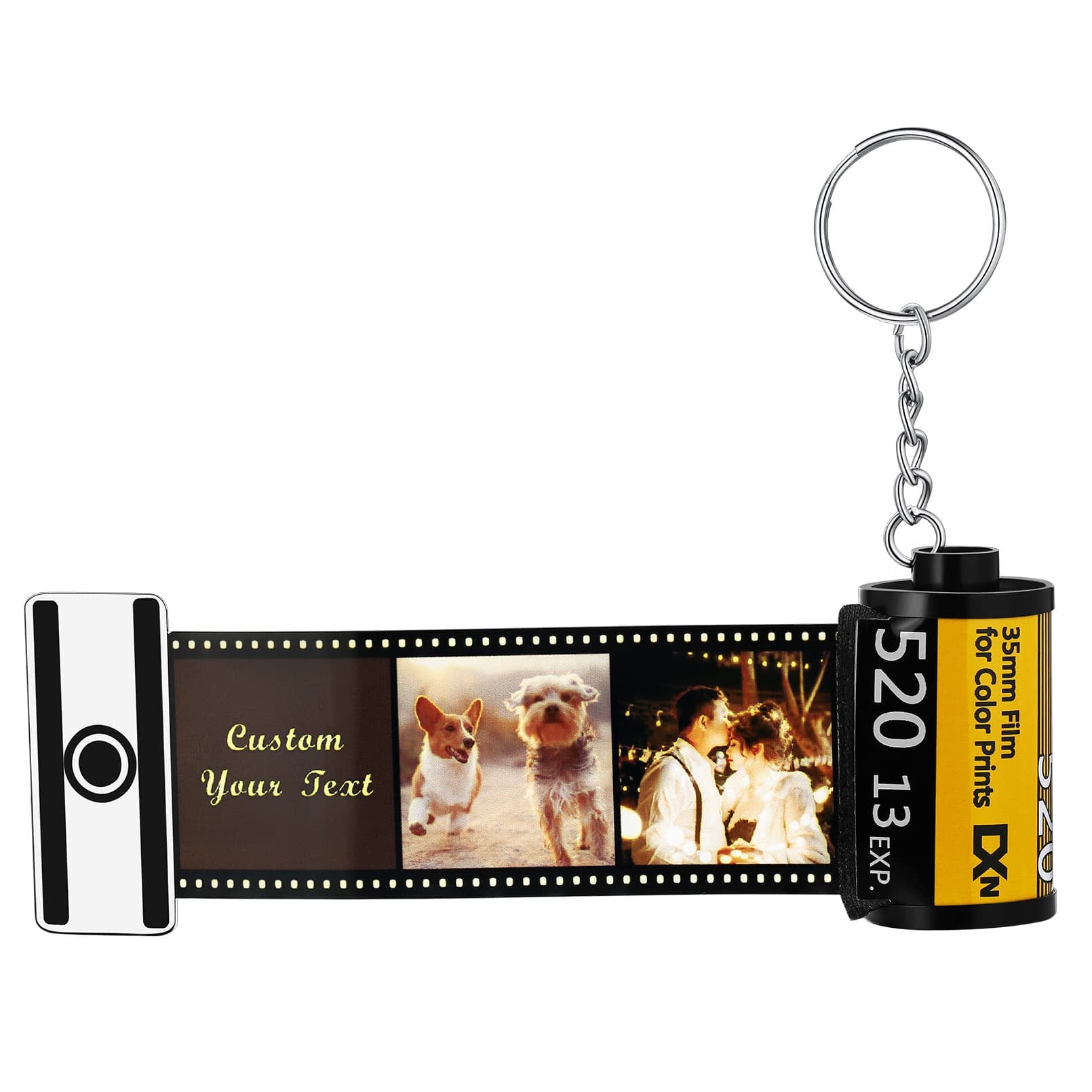 Custom4U Photo Camera Film Roll Keychain