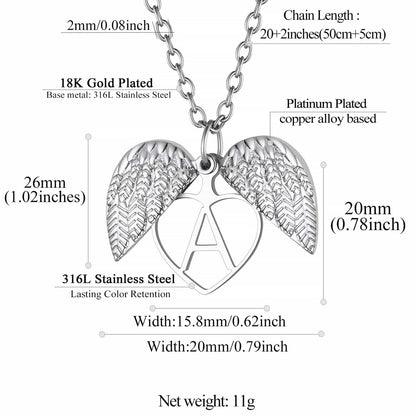 Custom4U Single Initial Heart Locket Necklace Size
